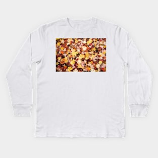 leaves in the fall Kids Long Sleeve T-Shirt